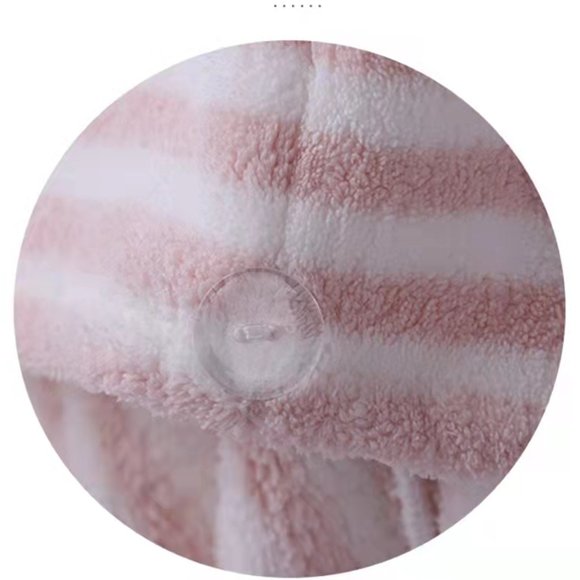 Breathable Strips microfiber Hair Turban Wraps - Perfect Gift(Pink) - Picture 13 of 16